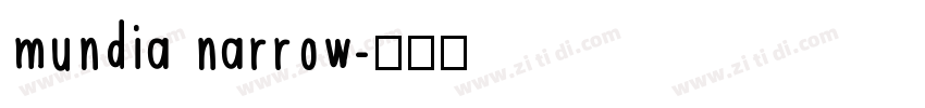 mundia narrow字体转换